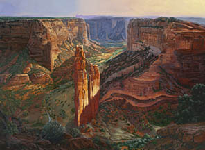 Sunset at Spider Rock painting by Michael R. Nelson